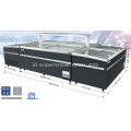 Supermarket Kaca Supermarket Gabungan Pulau Display Freezer